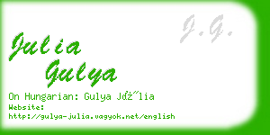 julia gulya business card